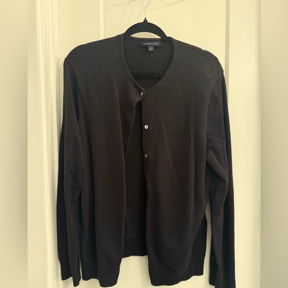 Lands' End Charcoal Knit Sweater